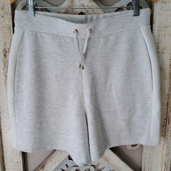 Ted Baker Women's Kalel Jersey Shorts with Satin Trim in Gray - Picture 4 of 9